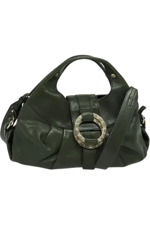Bvlgari Pre-owned, Kobieta, Zielony, ONE SIZE, Skóra, Pre-owned Skórzane torebki