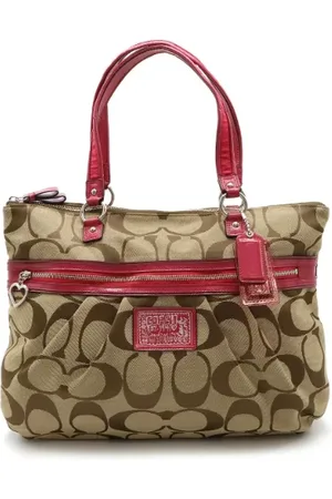 Coach Pre-owned, Kobieta, Beżowy, ONE SIZE, Skóra, Pre-owned Canvas shoulder-bags