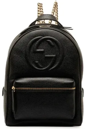 Gucci Pre-owned, Kobieta, Czarny, ONE SIZE, Skóra, Pre-owned Leather backpacks