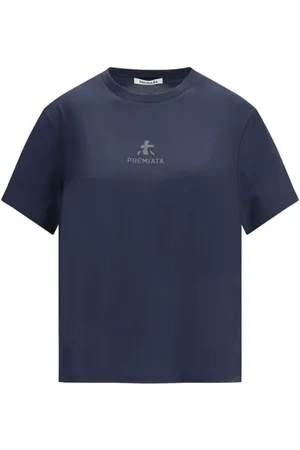 Premiata Koszulki, Kobieta, Niebieski, S, Monogram Logo T-Shirt