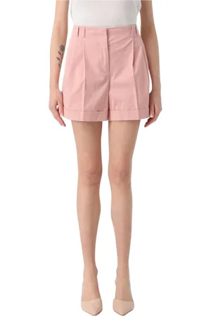 Max Mara Szorty, Kobieta, Różowy, M, Eleganckie Białe Szorty Bawełniane