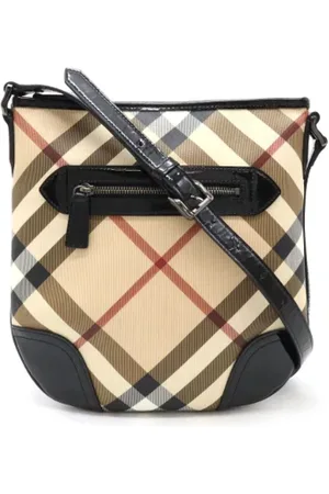 Burberry Pre-owned, Kobieta, Beżowy, ONE SIZE, Skóra, Pre-owned Fabric crossbody-bags