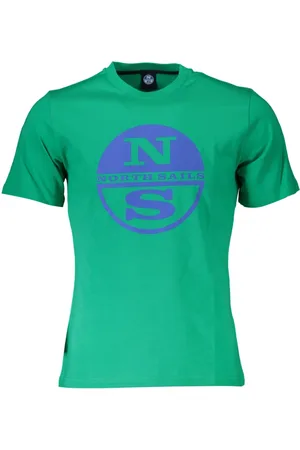 North Sails Koszulki, Mężczyzna, Zielony, XL, Zielony T-shirt z krótkim rękawem i nadrukiem logo