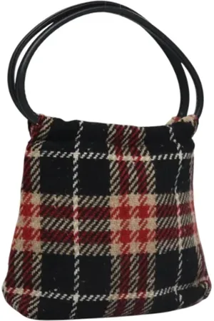 Burberry Pre-owned, Kobieta, Czerwony, ONE SIZE, Wełna, Pre-owned Wool handbags