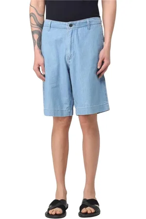 Emporio Armani Szorty, Mężczyzna, Niebieski, M, Denim, Klasyczne Spodenki Jeansyowe