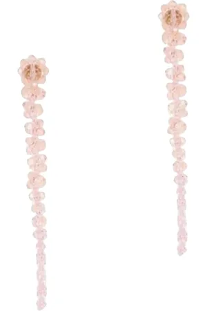 Simone Rocha Akcesoria, Kobieta, Beżowy, ONE SIZE, Eleganckie Cyrkonie Kwiatowe Kolczyki