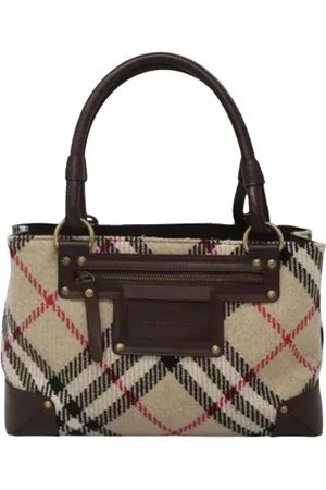 Burberry Pre-owned, Kobieta, Beżowy, ONE SIZE, Wełna, Pre-owned Wool handbags