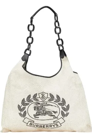 Burberry Pre-owned, Kobieta, Beżowy, ONE SIZE, Skóra, Pre-owned Canvas totes