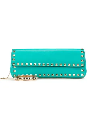 VALENTINO Pre-owned, Kobieta, Zielony, ONE SIZE, Skóra, Pre-owned Leather clutches