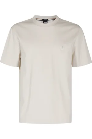 HUGO BOSS Koszulki, Mężczyzna, Biały, S, Biała koszulka z krótkim rękawem i logo