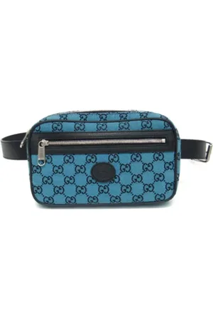 Gucci Pre-owned, Kobieta, Niebieski, ONE SIZE, Skóra, Pre-owned Canvas gucci-bags