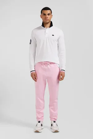 Eden Park Koszulki, Mężczyzna, Biały, 2XL, Pikowany polo z długim rękawem z bawełny