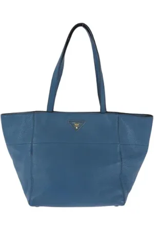 Prada Pre-owned, Kobieta, Niebieski, ONE SIZE, Skóra, Pre-owned Leather totes
