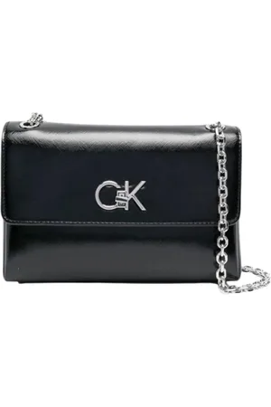 Calvin Klein Torebki, Kobieta, Czarny, ONE SIZE, Re-Lock Ew Conv Crossbody Saff