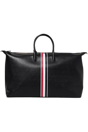 Thom Browne Torebki, Mężczyzna, Czarny, ONE SIZE, Paski Skórzana Torba Podróżna