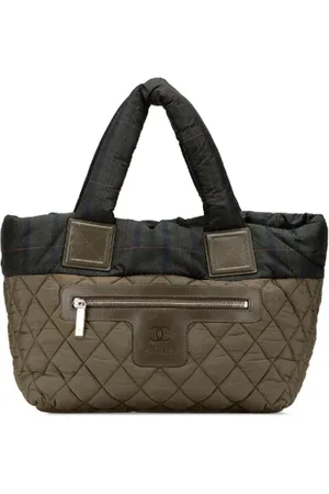 CHANEL Pre-owned, Kobieta, Zielony, ONE SIZE, Skóra, Pre-owned Fabric totes