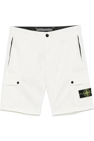 Stone Island Szorty, Mężczyzna, Biały, W31, Luźne Letnie Szorty