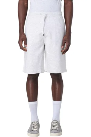 Brunello Cucinelli Szorty, Mężczyzna, Szary, XL, Spodenki Relaxed Fit z bawełny