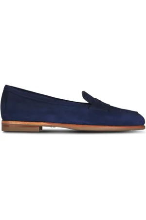 santoni Buty, Kobieta, Niebieski, 38 EU, Zamsz, Kobaltowe Mokasynyy zamszowe