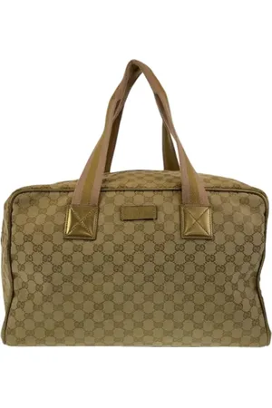 Gucci Pre-owned, Kobieta, Beżowy, ONE SIZE, Pre-owned Canvas travel-bags