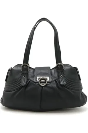 Salvatore Ferragamo Pre-owned, Kobieta, Czarny, ONE SIZE, Skóra, Pre-owned skórzane torby na ramię