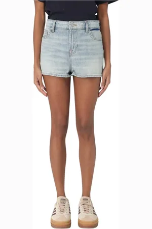 7 for all Mankind Szorty, Kobieta, Niebieski, W28, Niebieskie Szorty Dżinsowe dla Kobiet