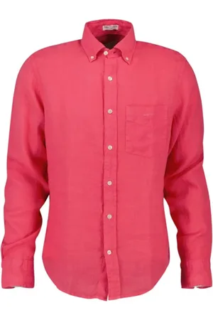 GANT Koszule, Mężczyzna, Różowy, 2XL, Lnuana Koszula Casual