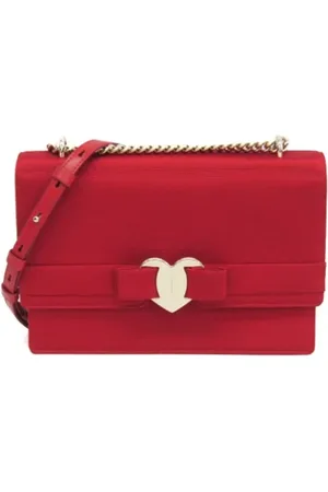 Salvatore Ferragamo Pre-owned, Kobieta, Czerwony, ONE SIZE, Skóra, Pre-owned Canvas shoulder-bags