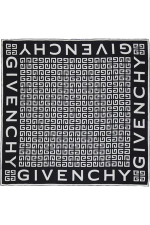 Givenchy Akcesoria, Kobieta, Czarny, ONE SIZE, Jedwabny Szal 4G Wzór Kolekcja