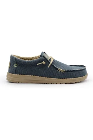 Hey dude Buty, Mężczyzna, Niebieski, 45 EU, Niebieskie Oddychające Sneakersy Lekkie Korkowa wkładka