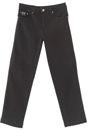 VERSACE Jeansy, Mężczyzna, Czarny, W40, Denim, Spodnie Placket w Nero Denim