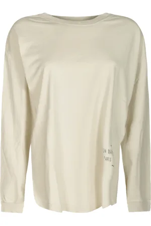 Maison Margiela Koszulki, Kobieta, Beżowy, L, Stylowe Koszulki i Pola