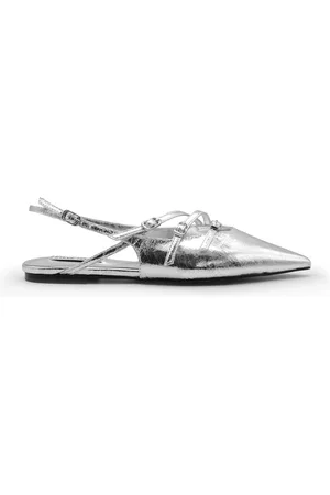 Steve Madden Buty, Kobieta, Szary, 38 1/2 EU, Srebrne Sandały z Regulowanym Paskiem