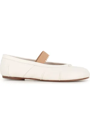 Maison Margiela Buty, Kobieta, Beżowy, 39 EU, Ivory Baletki z Elastycznym Paskiem