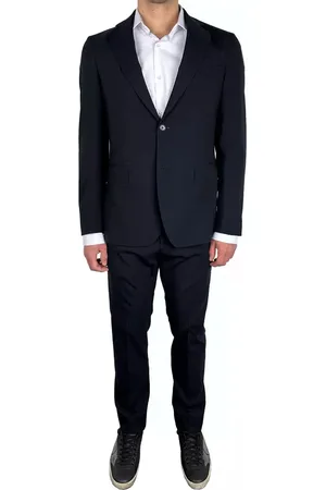 Aquascutum Garnitury, Mężczyzna, Niebieski, 2XL, Klasyczny Granatowy Garnitur z Wełny