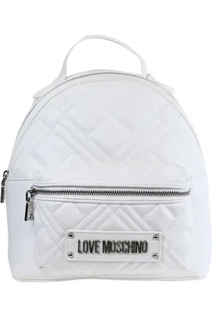 Moschino Torebki, Kobieta, Biały, ONE SIZE, Skóra, Pikowany Iwory Plecak