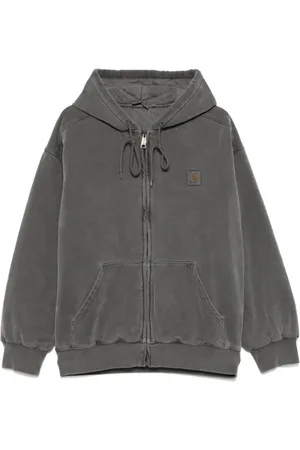 Carhartt Bluzy, Mężczyzna, Szary, M, Kurtka z kapturem Vista