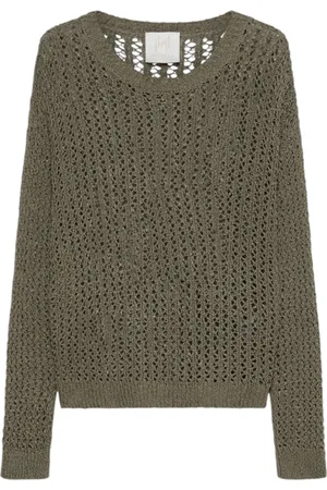 MARELLA Swetry, Kobieta, Zielony, XL, Bawełna, Zielony Sweter Bawełniany Must-Have Wiosna