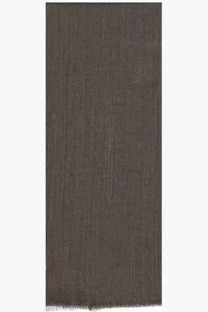 Brunello Cucinelli Akcesoria, Kobieta, Szary, ONE SIZE, Kaszmir, Jedwabny Kaszmirowy Szal Delikatny Elegancki