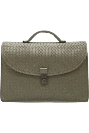 Bottega Veneta Pre-owned, Mężczyzna, Szary, ONE SIZE, Skóra, Pre-owned Leather briefcases