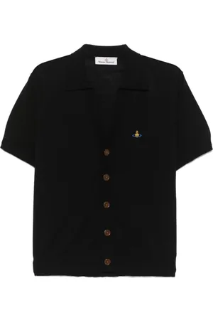 Vivienne Westwood Koszule, Mężczyzna, Czarny, L, Czarne Koszulki z Logo Orb na przodzie
