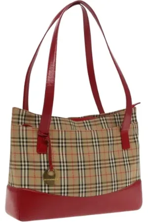 Burberry Pre-owned, Kobieta, Czerwony, ONE SIZE, Pre-owned Canvas handbags