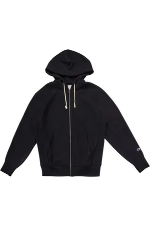Champion Bluzy, Mężczyzna, Czarny, XL, Czarna Bluza z Kapturem na Zamek