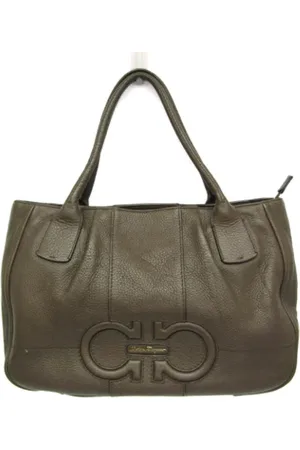 Salvatore Ferragamo Pre-owned, Kobieta, Beżowy, ONE SIZE, Skóra, Pre-owned Leather totes