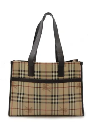 Burberry Pre-owned, Kobieta, Beżowy, ONE SIZE, Skóra, Pre-owned Canvas totes