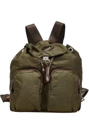 Prada Pre-owned, Kobieta, Zielony, ONE SIZE, Skóra, Pre-owned Fabric backpacks