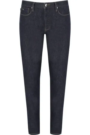 Emporio Armani Jeansy, Mężczyzna, Niebieski, W32, Denim, Ciemnoniebieskie dżinsy Slim Fit