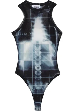 Jean Paul Gaultier Koszulki, Mężczyzna, Wielobarwność, M, Czarny Mesh Tank Top