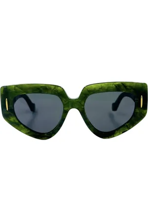 Loewe Akcesoria, Kobieta, Zielony, ONE SIZE, Okulary w stylu motyla - Zielony Marmurkowy