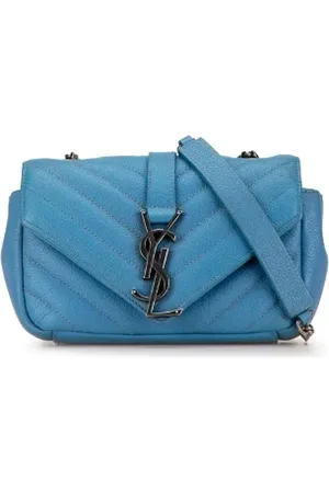Saint Laurent Pre-owned, Kobieta, Niebieski, ONE SIZE, Skóra, Pre-owned Leather crossbody-bags